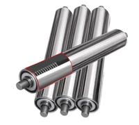 VAYEODEYU Rodillo transportador, Juego de 4 rodillos transportadores de acero inoxidable sin motor, de varios tamaños(Dia 60mm(2.4"),L 900 mm (35.4"))