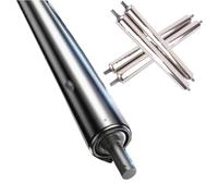 VAYEODEYU Rodillo transportador, Juego de 5 rodillos transportadores de acero inoxidable de 25 mm de diámetro en varios tamaños(15 Pack-dia 25mm/1 Inch,L 550MM/21.7IN)