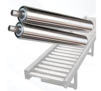 VAYEODEYU Rodillo transportador, Juego de rodillos transportadores de acero inoxidable, diámetro de 25 a 60 mm, longitud de 100 a 1000 mm.(Dia 60mm,L 250mm)