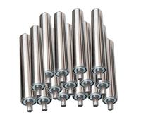 VAYEODEYU Rodillo transportador, Paquete de 15 rodillos transportadores de 25 mm, longitud de 100 a 1000 mm, for cintas transportadoras y carpintería.(15 Pack-dia 25mm/1 Inch,L 450MM/17.7IN)