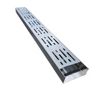 VAYEODEYU Tamaños múltiples de plata del equipo del drenaje del foso linear del acero inoxidable 304(3.5 * 3 cm/1.37 * 1.18 in)
