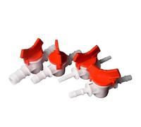 VAYEODEYU Válvula de bola, 1 Uds válvula de bola 4 6 8 10 12 16 25mm espiga for manguera válvula reguladora de interruptor de agua de plástico, Conector de microrriego for jardín y Acuario(6 6mm)