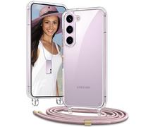 Vaykwo Funda con Cuerda para Samsung Galaxy S25+ 5G 6,7", OroRosa
