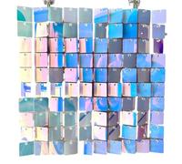 Vayliro 24 unidades de lentejuelas para fotos de ensueño, fondo de pared de plástico, fondo de pared, 30 x 30 cm, paneles de pared para fiesta de cumpleaños, boda, aniversario, azul, B