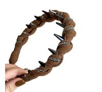 Vayliro Diadema con dientes, peine de estrás, cinta antideslizante para el pelo, diadema para el pelo, diadema de dientes de tiburón, peineta para el pelo de invierno para actividades al aire libre