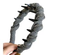Vayliro Diadema con dientes, peine de estrás, cinta antideslizante para el pelo, diadema para el pelo, diadema de dientes de tiburón, peineta para el pelo de invierno para actividades al aire libre