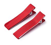 Vayliro EnteBill Horquillas para el pelo de peluquería, pinzas de cocodrilo, pinzas de metal para el pelo, pinzas de cocodrilo para manualidades, para mujeres y niñas, 5 unidades, rojo, M