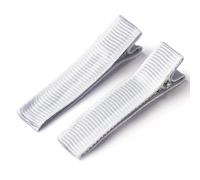 Vayliro EnteBill Horquillas para el pelo de peluquería, pinzas de cocodrilo, pinzas de metal para el pelo, pinzas de cocodrilo para manualidades, para mujeres y niñas, 5 unidades, color blanco, S