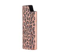 Vayliro Funda de metal con estampado en relieve, soporte para encendedor duradero, funda protectora para encendedor BIC J6, 1 pieza, bronce antiguo
