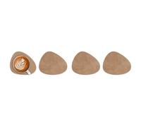 Vayliro Posavasos con forma de gota de piel sintética, lavable, antideslizante, resistente al calor, doble cara, aspecto de piel, posavasos para banquetes, fiestas, bodas y vacaciones, 1 unidad