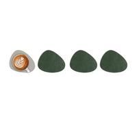 Vayliro Posavasos con forma de gota de piel sintética, lavable, antideslizante, resistente al calor, doble cara, aspecto de piel, posavasos para banquetes, fiestas, bodas y vacaciones, 1 unidad, gris