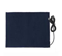 VAZZIC Almohadilla de calor para mascotas y gatos, película de calefacción USB, impermeable, eléctrica, a prueba de polvo, almohadilla térmica portátil para mascotas, gatos y perros (azul marino)