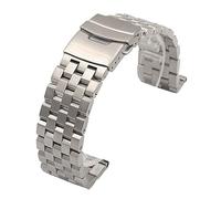 VAZZIC YingYou 18mm 20mm 22mm 24mm 26mm Interfaz Plana De Acero Inoxidable Sólido Completo De Correa De Reloj Pulsera Con Herramientas(Silver-Screw,22mm)