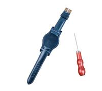 VAZZIC YingYou Correa De Cuero Con Cera De Aceite, 18mm, 19mm, 20mm, 21mm, 22mm, Correa De Reloj Azul Con Alfombrilla, Accesorios De Reloj De Cuero Genuino Hechos A Mano (Color : Blue, Size : 20mm)