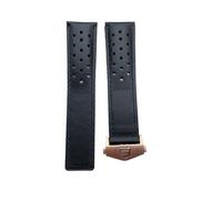 VAZZIC YingYou Correa de reloj de goma, silicona suave y duradera, Compatible con TAG HEUER, correa MONACO, pulsera de 22mm y 24mm, correa de reloj FORMULA1(Black-rose,24mm)