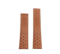 VAZZIC YingYou Correa de reloj de goma, silicona suave y duradera, Compatible con TAG HEUER, correa MONACO, pulsera de 22mm y 24mm, correa de reloj FORMULA1(Brown without buckle,22mm With logo)