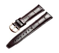 VAZZIC YingYou Correas de reloj de piel de vaca, correa sustituta de 20MM, 21MM, 22MM, hebilla de acero inoxidable 316L, cinturón de cuero genuino(Brown-2,22MM_WITH LOGO)