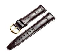 VAZZIC YingYou Correas de reloj de piel de vaca, correa sustituta de 20MM, 21MM, 22MM, hebilla de acero inoxidable 316L, cinturón de cuero genuino(Brown-3,20MM_WITH LOGO)