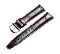 VAZZIC YingYou Correas de reloj de piel de vaca, correa sustituta de 20MM, 21MM, 22MM, hebilla de acero inoxidable 316L, cinturón de cuero genuino(Brown-1,22MM_WITH LOGO)