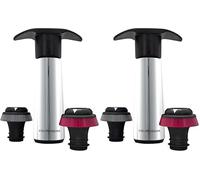 VB VIN BOUQUET FIC 1308 Bomba de Vacío Manual son Indicador de Sonido Click, Inox, 2 Tapones (Paquete de 2)