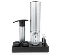 VB VIN BOUQUET Set de Vino, Acero Inoxidable, Deluxe con Bomba Vacío, Sacacorchos Eléctrico + Bomba Vacío