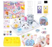 VBACALA 24 piezas Taba Squishy Kit DIY con 6 Taba Squishy Animales,100g de Silicona AB Mezcla 1:1 Crea Gatitos,Hámsters,Perros,Tortugas,Patos,Pandas Squishy,Regalo DIY Antiestrés para Niños y Adultos