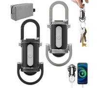 Vbbert Keychain Flashlight Waterproof Light, 2 in 1 Flashlight and Power Bank, 1200lm Super Bright Mini Keychain Flashlights, Portable Rechargeable, 7 Lighting Modes, for Camping & Hiking (A+B)