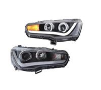 Vbbrswaad Conjunto Faros Aelanteros Faro Delantero Con Proyector DRL Para Mitsubishi Lancer EVO X (2008-2016), 2 Unidades, Doble LED.(RHD)