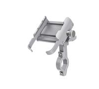 Vbbrswaad Soporte Móvil Moto Soporte Universal para Teléfono Motocicleta Bicicleta Scooter Aleación Aluminio GPS para Manillar Rotación 360° Soporte Móvil Bicicleta(Plata)