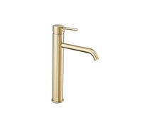 VBChome Grifo alto para lavabo, dorado, grifo de baño, grifo de lavabo, moderno, elegante