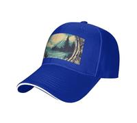 Vbcxza Gorra de béisbol clásica con estampado "Not All Who Wander are Lost", unisex, ajustable y elegante, con parte superior reforzada, azul, Talla única