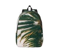 Vbcxza Mochila de lona con estampado de palmeras de Los Ángeles, tamaño mediano y pequeño, perfecta para senderismo, viajes y uso diario, Black, S, Mochilas rucksack
