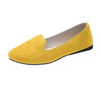 VBEDKDEB Bailarina Zapatos Mujer Cómodo Plano Bailarinas Punta Redonda Elegante, Cómodo Slip-On, Negocios Casual Zapatos De Oficina Sling Bailarinas Mujer Elegante, amarillo, 40.5 EU