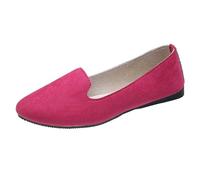 VBEDKDEB Bailarina Zapatos Mujer Cómodo Plano Bailarinas Punta Redonda Elegante, Cómodo Slip-On, Negocios Casual Zapatos De Oficina Sling Bailarinas Mujer Elegante, Rosa intenso., 39 EU