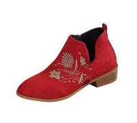 VBEDKDEB Botines de mujer botas tobillo botas nuevo invierno comercio exterior mujeres zapatos de algodón cálido frontera tamaño grande mujeres parte inferior plana color sólido más terciopelo grueso