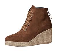 VBEDKDEB Botines mujer botas de tobillo botas de mujer botas de tacón alto de moda nuevo patrón vintage occidental vaquero puntiagudo punta tacón grueso botas de goma cuadradas 11111501, marrón, 39 EU