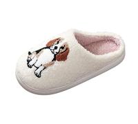 VBEDKDEB Pantuflas de invierno para mujer, decoración cálida y linda, cómodas, pantuflas para parejas que se pueden usar en interiores y exteriores. Zapatillas cálidas para mujer, E, 37.5 EU