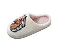 VBEDKDEB Pantuflas de invierno para mujer, decoración cálida y linda, cómodas, pantuflas para parejas que se pueden usar en interiores y exteriores. Zapatillas cálidas para mujer, D, 40.5 EU