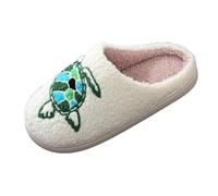 VBEDKDEB Pantuflas de invierno para mujer, decoración cálida y linda, cómodas, pantuflas para parejas que se pueden usar en interiores y exteriores. Zapatillas cálidas para mujer, H, 42 EU