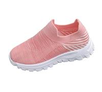 VBEDKDEB Slip On Sneakers - Zapatillas de correr para mujer, elegantes, cómodas, en tallas grandes, con punta redonda y diseño monocolor para mujer, Rosa., 37.5 EU