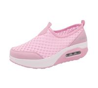 VBEDKDEB Slip On Sneakers - Zapatillas deportivas para mujer, zapatos de correr para mujer, zapatos de cuña de plataforma retro, zapatos informales, zapatillas negras, Rosa., 36 EU