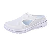 VBEDKDEB Sneaker Damen Slip on Freizeitschuhe Turnschuhe Damen Sneakers, modische Muster einfache, einfarbige, flache Sohle, bequeme, leichte Slip On Freizeitschuhe Damen Sneaker Blau, Blanco, 42 EU
