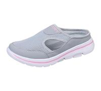 VBEDKDEB Sneaker Damen Slip on Freizeitschuhe Turnschuhe Damen Sneakers, modische Muster einfache, einfarbige, flache Sohle, bequeme, leichte Slip On Freizeitschuhe Damen Sneaker Blau, Gris claro., 36