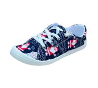 VBEDKDEB Sneaker Damen Sportschuhe Slip On Slipper Damen Weihnachtsmode Canvas Freizeitschuhe flache Schuhe Freizeitschuhe Sneaker Sneaker Braun, azul, 40 EU