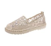 VBEDKDEB Zapatillas blancas para mujer, zapatillas negras para mujer, zapatillas blancas para mujer, zapatillas de verano para mujer, ligeras, cómodas, transpirables, de encaje, bordadas, informales