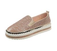 VBEDKDEB Zapatillas de deporte para mujer Slip On Slipper Grandes Comercio Exterior 2025 Primavera Suela Gruesa Perezoso Casual Edición Coreana Zapatos de Estudiante Versátiles Zapatillas de Mujer