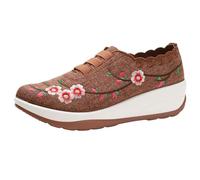 VBEDKDEB Zapatillas de deporte para mujer, zapatillas de deporte, moda para mujer, tejido volador, suela suave, bordado, zapatos individuales, ligeros, un pie, estribo, suela gruesa, zapatillas