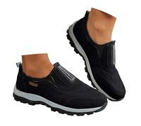 VBEDKDEB Zapatillas de deporte para mujer, zapatillas de deporte para hombre, zapatillas de deporte con suelas iguales, modernas, informales, suela gruesa, boca plana, talla grande, zapatillas negras