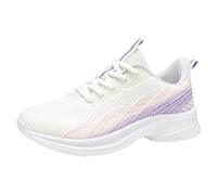 VBEDKDEB Zapatillas de deporte para mujer, zapatillas de deporte para mujer, diseño moderno, malla de bloque de color simple, transpirable y cómoda, zapatos de ocio para toda la temporada, zapatillas