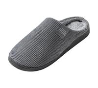 VBEDKDEB Zapatillas de estar por casa de invierno para mujer, cálidas, monocromáticas, unisex, de algodón con tapa de terciopelo, modernas e informales para exteriores con tacón abierto, zapatillas de